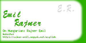 emil rajner business card